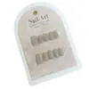 30 Piezas de Uñas Portátiles Hechas a Mano, Blanco Luna Nude Ojos de Gato, Lindas y Versátiles, Blanqueamiento Sin Dañar las Uñas, Piezas de Manicura Removibles