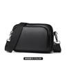 Bolsa Transversal de Couro de Vaca Bolsa de Ombro Feminina Simples Couro de Vaca de Primeira Camada Bolsa Pequena Redonda Doce e Descolada Bolsa Feminina de Couro Genuíno Comércio Exterior Transfronteiriço