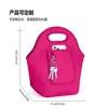 Bolsa de Almuerzo de Material de Buceo, Bolsa de Almuerzo Aislada y Térmica, Bolsa Portátil para Picnic al Aire Libre de Color Sólido Impreso, Ligera, Impermeable y Resistente al Desgaste