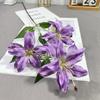 Impresión 3D lirio pequeño retro azul morado lirio de boda flor artificial accesorios para fotos adornos para el hogar arte floral de escritorio