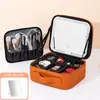 Bolsa de Maquillaje con Espejo LED, Bolsa de Maquillaje de Alta Gama, Bolsa Portátil de Gran Capacidad, Bolsa Portátil Multicapa de Alto Valor