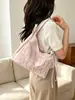 Bolso de Hombro con Letras Tailandesas de Colores Candy para Debajo del Brazo Bolso de Mano Nuevo de Moda para Mujer Bolso de Tela de Nylon de Alta Calidad con Lazo