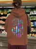 Código Europeo Transfronterizo Otoño e Invierno Amazon Europeo y Americano Sudadera de Manga Larga con Capucha Suelta Top para Mujer Estampado del Día de la Independencia para Mujer