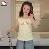 Camiseta Colete Sem Mangas de Verão para Meninas 2026 Novo Estilo Desenho Animado Leve Confortável Estiloso Top para Crianças Mais Velhas