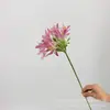 Luxo Leve Haste Única Agapanto Flor Artificial Arranjo de Flores Decoração de Quarto Adereços para Fotografia de Flores Mesa de Jantar Atmosfera do Quarto Buquê