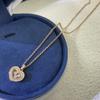 Colar Dourado em V de Alta Qualidade por Xiao Jia, Banhado a Ouro Rosa 18K, Colar Simples para Mulheres, Corrente para Clavícula para Mulheres