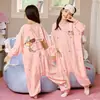 Mono de forro polar para niño para otoño e invierno, lindo estilo coreano, cálido y a prueba de patadas, adecuado para usar en casa, talla pequeña, para niñas y estudiantes