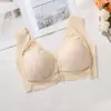 Sutiã Europeu e Americano Transfronteiriço Plus Size Push-Up com Fecho Frontal e Bojos Fixos, Levanta e Sustenta, Lindo Sutiã Estilo Colete com Renda nas Costas para Mulheres