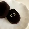 Pendientes Mini Luna con Circonitas Micro-Pavimentadas, Diseño Versátil para Ropa de Trabajo, Pendientes Sencillos Pequeños de Media Luna Diarios
