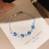 Pulseira de Zircônia Oval Dopamina Laço Estilo Ins Coreano Luxo Leve High-End Versátil para o Dia a Dia Atacado