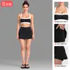 Conjunto de sujetador deportivo y leggings para yoga transfronterizo, diseño de bloques de color, cintura baja, secado rápido, adecuado para actividades al aire libre, uso casual y fitness, conjunto para mujer
