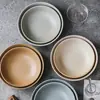 Tigelas de Cerâmica com Formato Simples e Único, Tigelas Grandes, Tigelas para Atacado, Louças para Uso Doméstico, Tigelas Criativas, Tigelas para Salada, Tigelas para Sopa, Tigelas para Ramen
