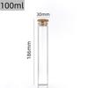 Tubo con Tapa de Bambú de Boca Recta de 30 mm Botella de Vidrio Tubo de Ensayo de Vidrio de Alto Borosilicato Botella de Vidrio Botella de los Deseos Botella Dispensadora de Té