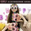 Gafas de Cumpleaños de Celebridad de Internet Estilo Tiktok, Gafas Divertidas para Fotos para Fiestas de Cumpleaños, Accesorios de Decoración para Pastel de Cumpleaños