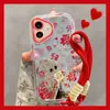 Saludos de Año Nuevo Adecuado para iPhone 17 Pro Max Funda de Teléfono Espejo Crema Aceite 16 Completamente Nuevo 15 Dibujos Animados 14 Piezas