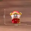 Paisaje en miniatura, lindas decoraciones de Año Nuevo, adorables figuritas del Dios de la Riqueza, accesorios decorativos DIY, pequeños adornos para coches y escritorios