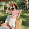 Traje de baño de pareja estilo coreano, Conjunto de dos piezas dividido moderno estilo Ins, Bañador conservador para hombre para aguas termales, Traje de baño para mujer de vacaciones