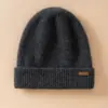 Nuevo Gorro Cálido de Invierno 100% Cachemir Puro para Hombres y Mujeres, Gorro de Lana Tejido, Gorro Casual, Gorro para el Frío al Aire Libre