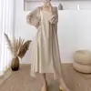 Camisa con protección solar 2024 verano nuevo estilo seda de hielo talla extra chaqueta cárdigan para mujer, tejido fino mediano-largo exterior camisa para aire acondicionado