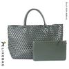 Bolso Tejido a Mano para Mujer, Bolso de Gran Capacidad Madre-Hija, Bolso de Mano, Bolso Casual, Estilo Europeo y Americano, Bandolera de un Solo Hombro, Versátil