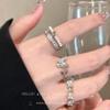 Anillo de plata con apertura de mariposa y perla para mujer, diseño de nicho, ajustable, para dieta, ligero, de lujo, de alta calidad.