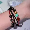 Cos Qianzhi Ren réplica collar de cuentas de color rojo contrastante accesorio periférico estilo chino cadena para la clavícula temperamento versátil cadena para la clavícula