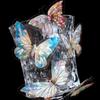 Espectro de Mariposa Ilimitado Cristal de Hielo PET Láser Estereoscópico Pegatina Dorada Goo para Diario de Mano Hermosa Mariposa Pegatina para Diario de Mano Ins