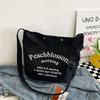 Bolsa de lona com letra feminina verão 2022 Nova Moda Bolsa Tote estudante sala de aula grande capacidade bolsa mensageiro