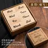 Mes Semana Sello de Madera Cuenta Manual Transfronterizo Inglés diy Madera Decoración Diaria Material Sello traje Personalización