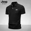 Camisa Polo de Secado Rápido Jeep Spirit para Hombre Verano Cuello Solapa Manga Corta Casual de Negocios Top Deportivo