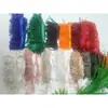 Accesorios de abalorios hechos a mano de alta resistencia, ultra densos de 4 cm para manualidades, tubos de cuentas, borlas, flecos verdes y rojos, encaje para ropa