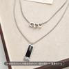 2026 Nuevo Collar de Acero de Titanio para Mujer, Cadena Larga de Suéter de Moda de Nicho de Lujo Ligero de Gama Alta para Otoño e Invierno, Joyería de Acero Inoxidable