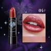 Labial Exclusivo de Diamante Transfronterizo con Brillante Destello Perlado, Bálsamo Labial Temático de Halloween en Dorado y Plateado, Hidratante