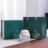 Miniatura Cerámica Pequeño Recipiente para Té Portátil Sellado Tarro de Almacenamiento para Polvo de Incienso y Ungüento, Caja de Empaque Vacía para Té Verde, Universal