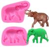 Animal elefante líquido silicone molde flip açúcar chocolate bolo molde DIY ferramenta de cozimento