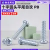 Parafusos Auto-atarraxantes de Aço Carbono Cabeça Panela Phillips Parafusos Cabeça Panela Cauda Plana PB Zincado Azul m1.7m2m3m3.5m4