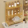 Prateleira Organizadora para Pia de Banheiro, Organizador de Copos e Cosméticos, Estante Organizadora de Camadas para Produtos de Skincare de Banheiro de Mesa