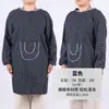 Delantal de Algodón Puro de Manga Larga con Bolsillos Grandes, Bata de Cuadros de Algodón para Adultos, Delantal de Cocina Transpirable con Mangas, Anti-Manchas