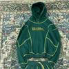 Sudadera con capucha de punto unisex bordada con letras, estilo europeo y americano, para otoño e invierno, callejera, hip-hop, marca de moda, para hombre y mujer