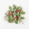 Hongyu Transfronterizo Nuevo Rojo Fruta Blanca Borde Hoja Pequeña Corona Decoración Escritorio Hogar Anillo para Velas