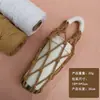 Funda de Red Tejida a Mano para Taza de Agua, Bolsa Portátil de Red para Taza de Café, Bolsa Pequeña Colgante Simple con Cuerda de Algodón para Aislamiento