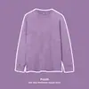 Hiphopplleim Árbol Rojo Pequeño Odm Personalizado Estilo Europeo y Americano Corte Holgado Cuello Redondo Manga Larga Camiseta Lavada Top para Hombre