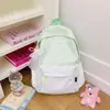 Nova Mochila 2026 para Meninas, Estudantes Universitários, do Ensino Médio, do Ensino Fundamental, Bolsa de Ombro Dupla, Grande Capacidade, Leve, Simples, Bolinhas, Estilo Universitário