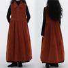 Novedad Otoño e Invierno 2026 Estilo Coreano Holgado Moderno Cálido Pana Versátil Adelgazante Chaleco Vestido Largo
