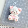 Accesorios de resina con forma de oso y gato brillante de dibujos animados, accesorios creativos hechos a mano para el cabello, cuerda para la cabeza, funda para teléfono, colgante, hebilla para zapatos, material
