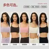 Sujetador deportivo de Lycra Double 6 para mujer, con copas fijas, escote cuadrado, diseño sexy de espalda abierta y espalda en forma de Y para yoga y fitness