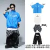 Roupas Infantis da Moda para Street Dance Meninos Hip Hop Hiphop Jaqueta de Marca Tendência Solta Conjunto Fantasia de Performance Infantil Meninas