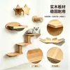 En Stock Casa para Gatos de Lona de Madera Montada en Pared Plataforma para Saltar Gatos Poste Rascador de Cuerda de Sisal Marco de Escalada para Gatos de Madera Maciza para Mascotas Gato Venta al por Mayor