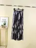 Pantalones Anchos Retro de Alta Gama Estilo Francés para Mujer, Nuevos Pantalones de Longitud Completa para Primavera/Verano en Tallas Grandes con Cintura Elástica, Estilo Romántico Francés
