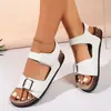 Sandalias Mágicas de Velcro de Talla Grande para Mujer Verano 2026 Nuevas Sandalias de Playa con Cuña de Corcho de Suela Gruesa Transfronterizas para Mujer